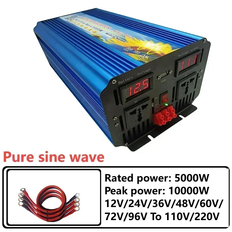 อินเวอร์เตอร์พลังงานแสงอาทิตย์ - Pure Sine Wave Inverter 5000W 48V 220V บทวิจารณ์และราคา