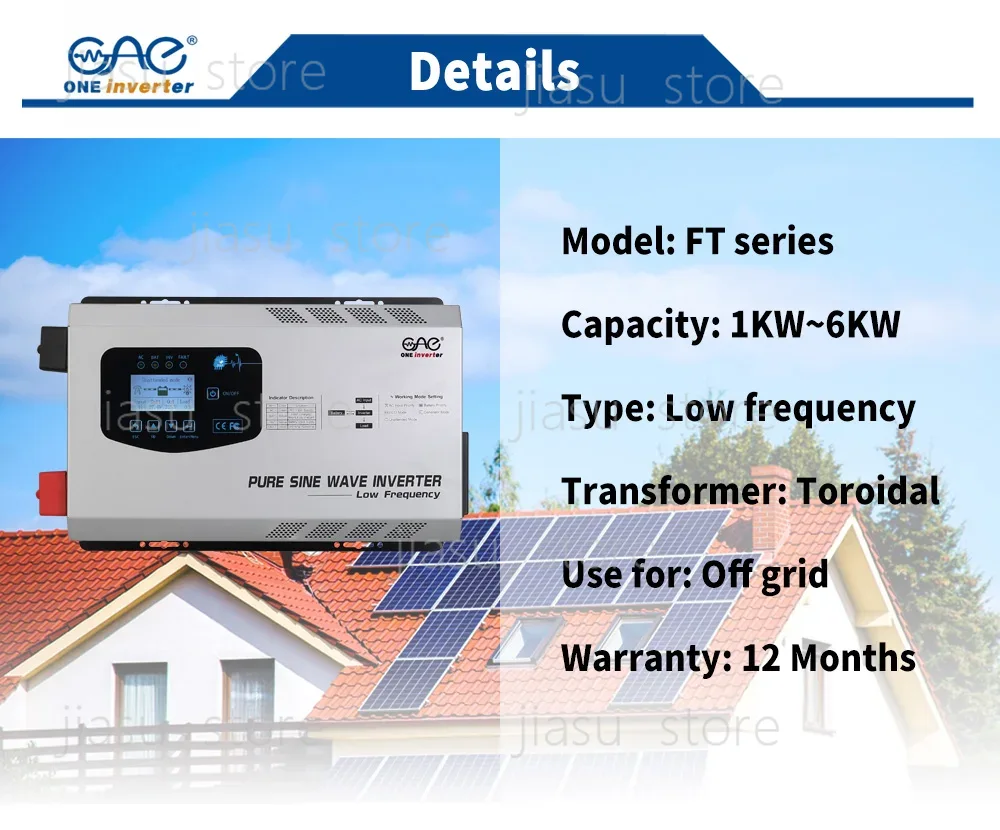 อินเวอร์เตอร์พลังงานแสงอาทิตย์ - Off Grid Solar Inverter 48V 6000W บทวิจารณ์และราคา
