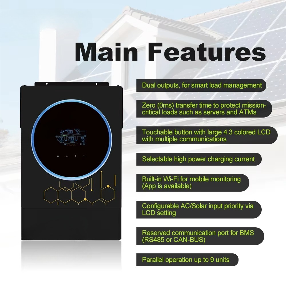 ผู้จัดจำหน่ายมืออาชีพมากกว่า 3 - Off Grid Solar Inverter 48V 6000W บทวิจารณ์และราคา